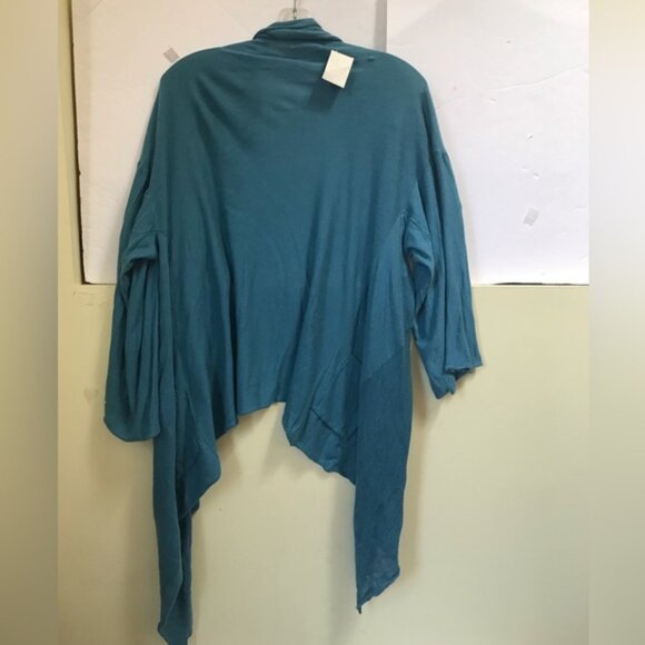 Alice Blue NEW Twin Set Open Cardigan Lightweight Drapey Tank Top Cotton Knit M - Picture 5 of 16